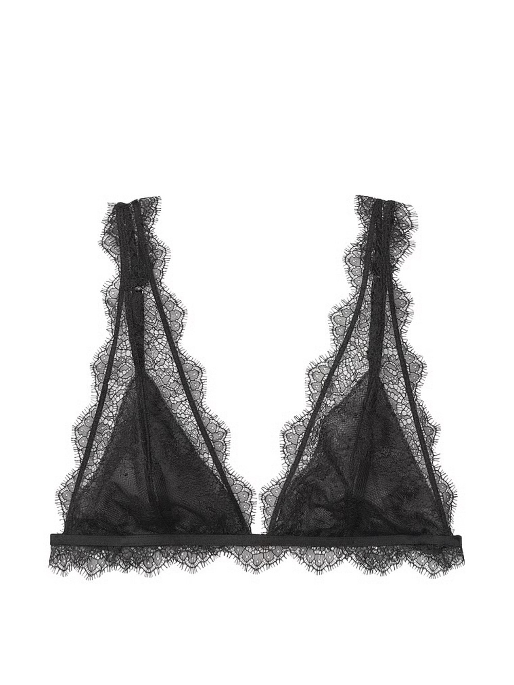 Victoria's Secret Dream Angels Black Sheer Lace Triangle Bralette